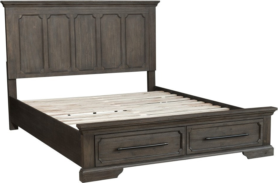 Toulon Queen Platform Bed With Footboard Storage