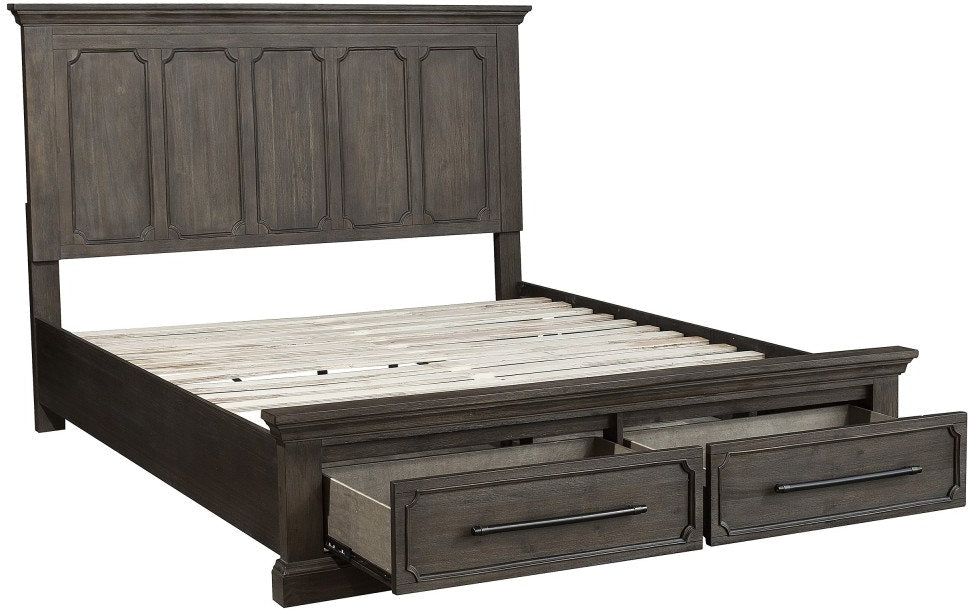 Toulon Queen Platform Bed With Footboard Storage