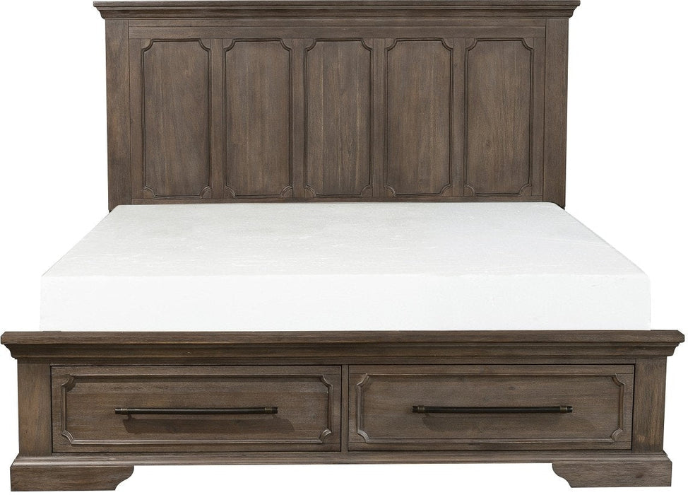 Toulon Queen Platform Bed With Footboard Storage