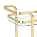 Zedd 2-Tier Bar Cart in Brass - Furniture Depot