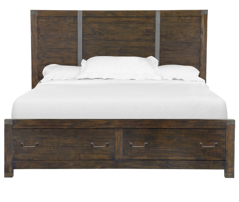 Pine Hill Queen Panel Bed With Storage