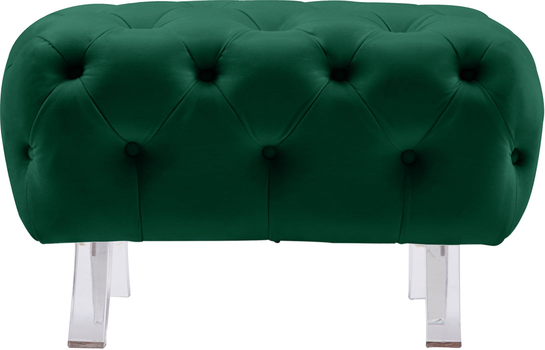 Crescent Velvet Ottoman - Sterling House Interiors