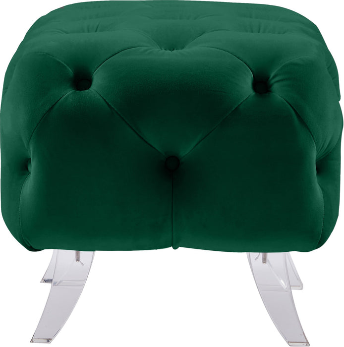 Crescent Velvet Ottoman - Sterling House Interiors