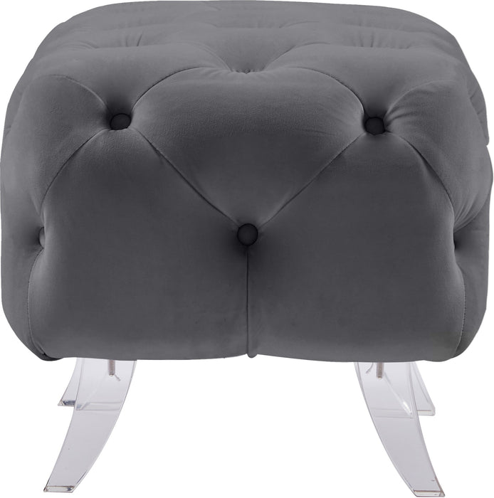 Crescent Velvet Ottoman - Sterling House Interiors