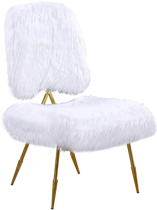 Magnolia White Faux Fur Accent Chair - Sterling House Interiors