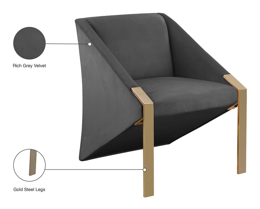 Rivet Velvet Accent Chair - Sterling House Interiors