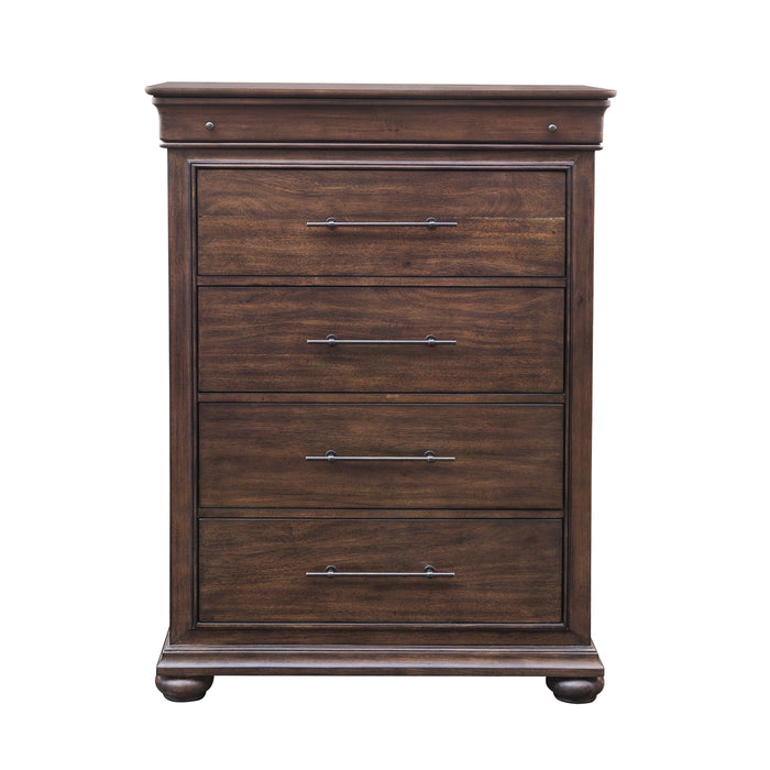 Rochelle 5 Drawer Chest Brown