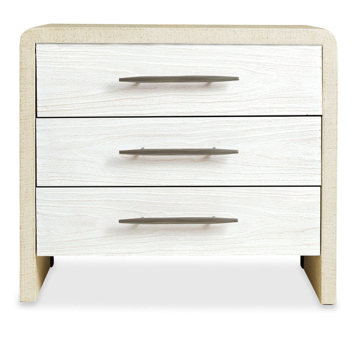 Cascade 3-Drawer Nightstand Beige / White