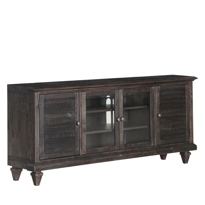 Calistoga Rustic Weathered Charcoal Entertainment Console