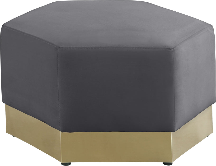 Marquis Velvet Ottoman - Sterling House Interiors