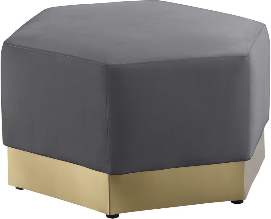 Marquis Velvet Ottoman - Sterling House Interiors