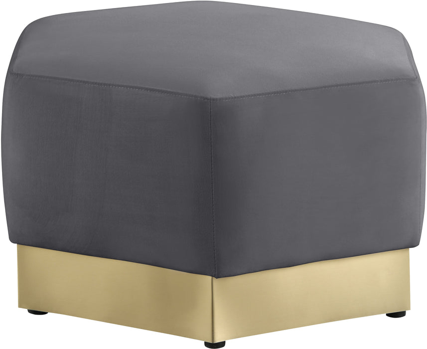 Marquis Velvet Ottoman - Sterling House Interiors