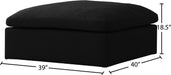 Serene Linen Fabric Deluxe Cloud Ottoman - Sterling House Interiors