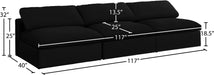 Serene Linen Fabric Deluxe Cloud Modular Armless Sofa - Sterling House Interiors