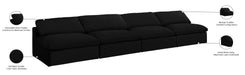 Serene Linen Fabric Deluxe Cloud Modular Armless Sofa - Sterling House Interiors