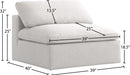 Serene Linen Fabric Deluxe Cloud Armless Chair - Sterling House Interiors