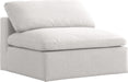 Serene Linen Fabric Deluxe Cloud Armless Chair - Sterling House Interiors