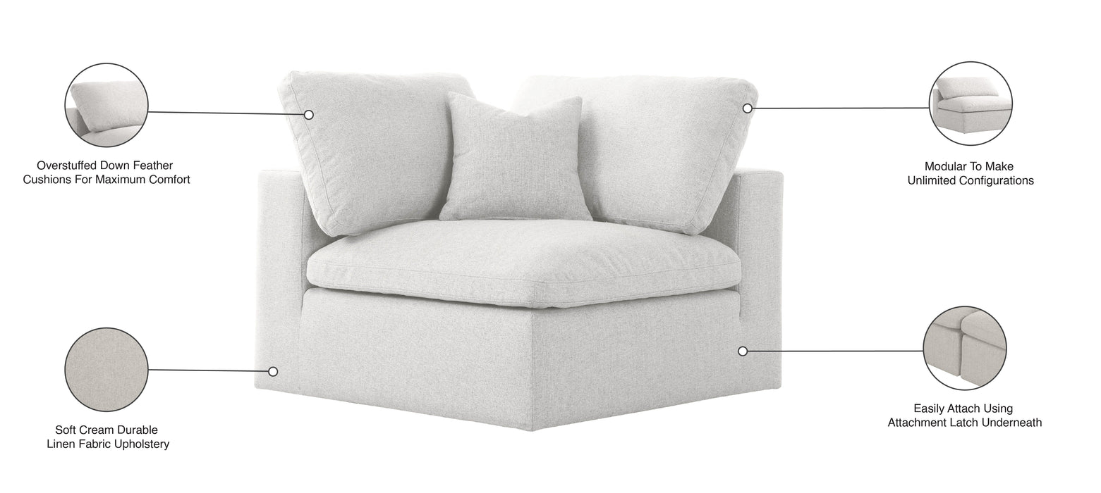Serene Linen Fabric Deluxe Cloud Corner Chair - Sterling House Interiors