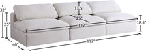 Serene Linen Fabric Deluxe Cloud Modular Armless Sofa - Sterling House Interiors