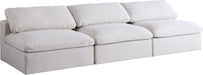 Serene Linen Fabric Deluxe Cloud Modular Armless Sofa - Sterling House Interiors