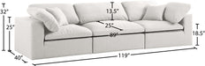 Serene Linen Fabric Deluxe Cloud Modular Sofa - Sterling House Interiors