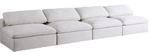 Serene Linen Fabric Deluxe Cloud Modular Armless Sofa - Sterling House Interiors