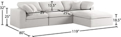 Serene Linen Fabric Deluxe Cloud Modular Sectional - Sterling House Interiors