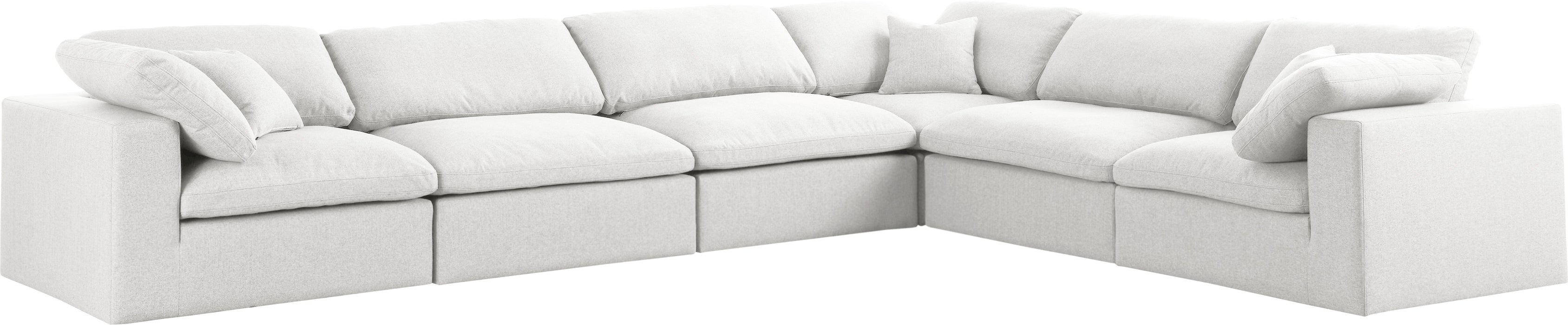 Serene Linen Fabric Deluxe Cloud Modular Sectional - Sterling House Interiors