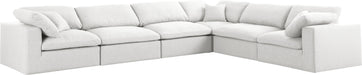Serene Linen Fabric Deluxe Cloud Modular Sectional - Sterling House Interiors