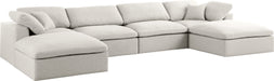 Serene Linen Fabric Deluxe Cloud Modular Sectional - Sterling House Interiors