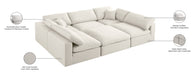 Serene Linen Fabric Deluxe Cloud Modular Sectional - Sterling House Interiors