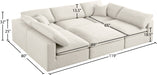 Serene Linen Fabric Deluxe Cloud Modular Sectional - Sterling House Interiors