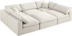 Serene Linen Fabric Deluxe Cloud Modular Sectional - Sterling House Interiors