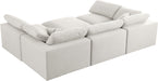 Serene Linen Fabric Deluxe Cloud Modular Sectional - Sterling House Interiors