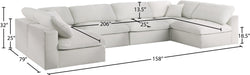 Serene Linen Fabric Deluxe Cloud Modular Sectional - Sterling House Interiors