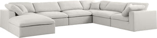 Serene Linen Fabric Deluxe Cloud Modular Sectional - Sterling House Interiors