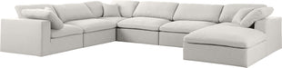 Serene Linen Fabric Deluxe Cloud Modular Sectional - Sterling House Interiors