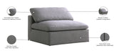 Serene Linen Fabric Deluxe Cloud Armless Chair - Sterling House Interiors