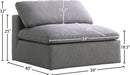 Serene Linen Fabric Deluxe Cloud Armless Chair - Sterling House Interiors