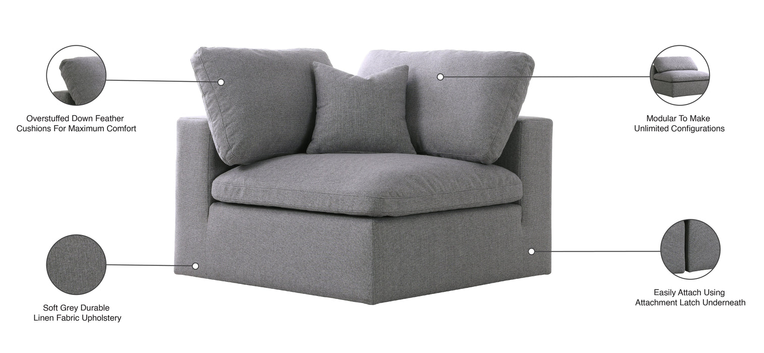 Serene Linen Fabric Deluxe Cloud Corner Chair - Sterling House Interiors