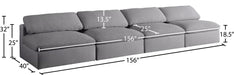 Serene Linen Fabric Deluxe Cloud Modular Armless Sofa - Sterling House Interiors