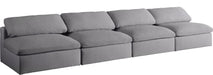 Serene Linen Fabric Deluxe Cloud Modular Armless Sofa - Sterling House Interiors