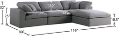 Serene Linen Fabric Deluxe Cloud Modular Sectional - Sterling House Interiors