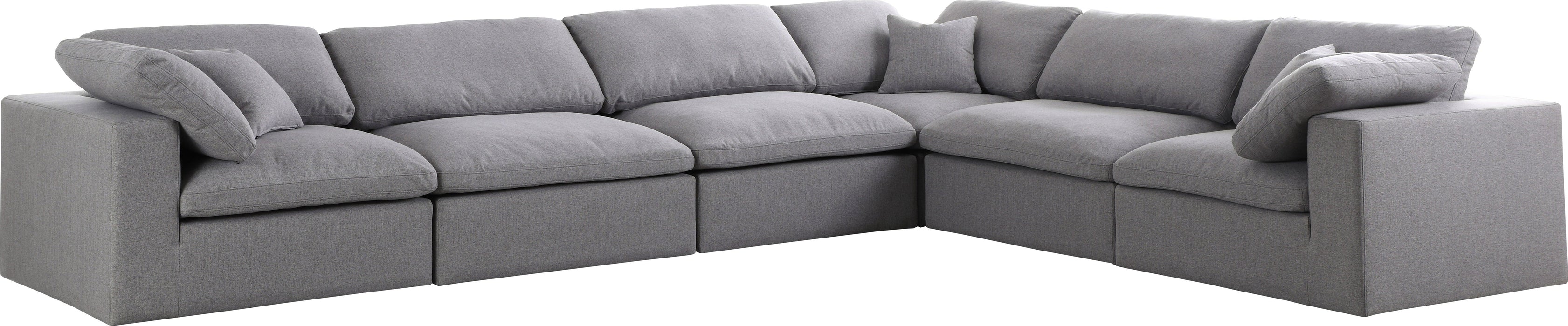 Serene Linen Fabric Deluxe Cloud Modular Sectional - Sterling House Interiors
