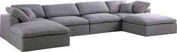 Serene Linen Fabric Deluxe Cloud Modular Sectional - Sterling House Interiors