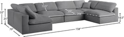 Serene Linen Fabric Deluxe Cloud Modular Sectional - Sterling House Interiors