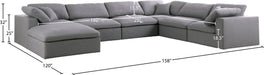 Serene Linen Fabric Deluxe Cloud Modular Sectional - Sterling House Interiors