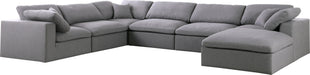 Serene Linen Fabric Deluxe Cloud Modular Sectional - Sterling House Interiors