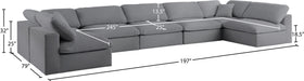 Serene Linen Fabric Deluxe Cloud Modular Sectional - Sterling House Interiors