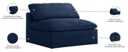 Serene Linen Fabric Deluxe Cloud Armless Chair - Sterling House Interiors